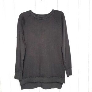 Anthropologie x Sol Angeles Gray Raw Sweatshirt Size Medium
